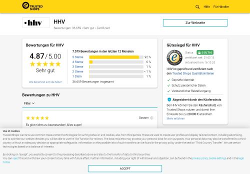 
                            9. HHV Bewertungen & Erfahrungen | Trusted Shops