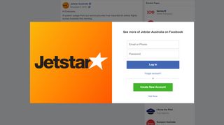 
                            5. Hi Everyone, A system outage from our... - Jetstar Australia | Facebook