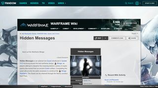 
                            2. Hidden Messages | WARFRAME Wiki | FANDOM powered by Wikia