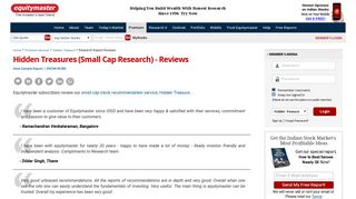 
                            3. Hidden Treasures Review (Small Cap Research ... - Equitymaster