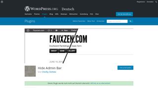 
                            1. Hide Admin Bar | WordPress.org