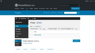 
                            1. Hide Admin Icons | WordPress.org