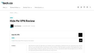 
                            6. Hide Me VPN Review 2019 | Simplicity Over Speed | Tech.Co