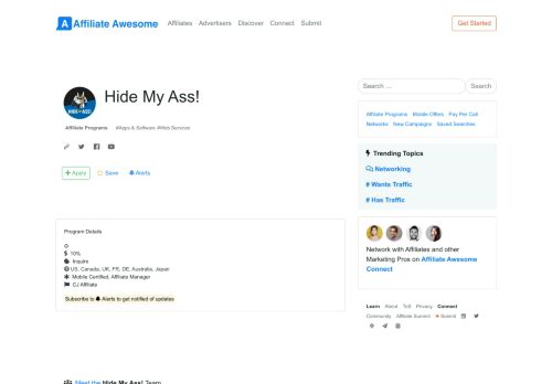 
                            10. Hide My Ass! - Affiliate Awesome