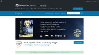 
                            12. Hide My WordPress Ghost – Security Plugin | WordPress.org