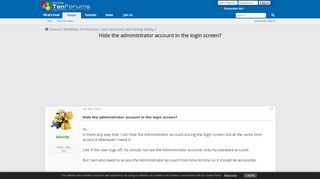 
                            8. Hide the administrator account in the login screen? - Windows 10 ...