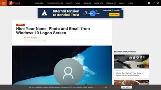 
                            9. Hide Your Name, Photo and Email from Windows 10 Logon Screen