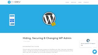 
                            13. Hiding, Securing & Changing WP Admin | Phidev - Creative Digital ...