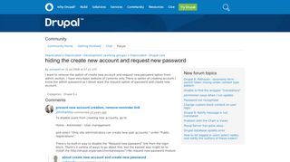 
                            6. hiding the create new account and request new password | Drupal.org