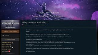 
                            1. Hiding the Login Music-file??? - Boards - League of Legends