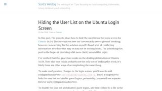 
                            4. Hiding the User List on the Ubuntu Login Screen - Scott's Weblog ...