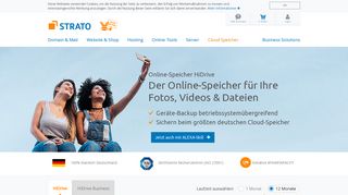 
                            2. HiDrive Cloud Speicher mit viel Platz für Ihre Daten | STRATO