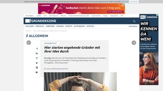 
                            9. Hier starten angehende Gründer mit ihrer Idee durch | Gründerszene