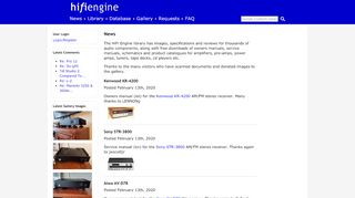 
                            5. HiFi Engine - Owners and Service Manuals