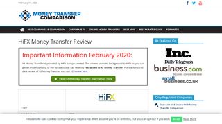 
                            3. HiFX Money Transfer Review 2019 - Is HiFX Any Good?