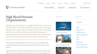 
                            10. High Blood Pressure (Hypertension) | Texas Heart Institute