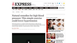 
                            8. High blood pressure: This simple exercise for 30 minutes could be ...