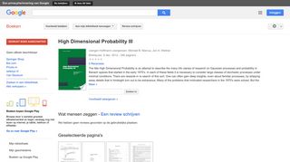 
                            10. High Dimensional Probability III