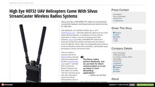 
                            10. High Eye HEF32 UAV Helicopters Come With Silvus StreamCaster ...