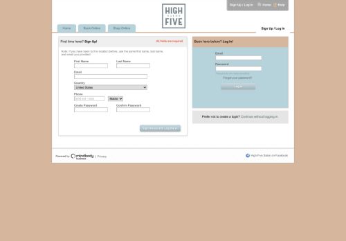 
                            12. High Five Salon > Login Or Sign Up - secure-booker.com