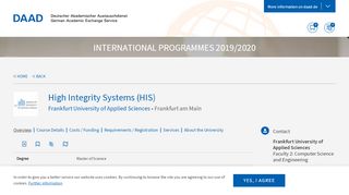 
                            13. High Integrity Systems (HIS) - DAAD