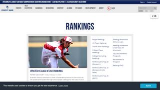 
                            12. High School and College Baseball Player Rankings | Perfect Game ...