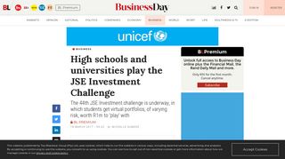 
                            12. High schools and universities play the JSE Investment Challenge