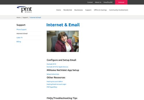 
                            6. High Speed Internet Service & Email Support | PMT