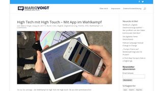 
                            11. High Tech mit High Touch - Mit App im Wahlkampf - Mario Voigt