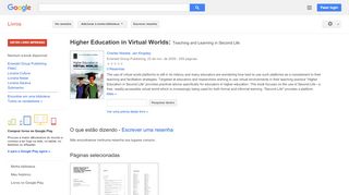 
                            9. Higher Education in Virtual Worlds: Teaching and Learning in Second Life