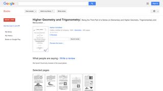 
                            8. Higher Geometry and Trigonometry: Being the Third Part of a Series ...