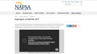 
                            2. Highlights of NAFSA 2017 | NAFSA