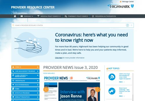 
                            6. Highmark Provider Resource Center