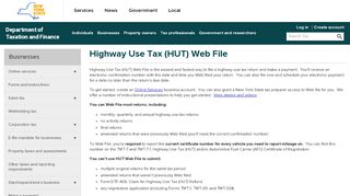 
                            5. Highway Use Tax (HUT) Web File - Department of Taxation ...