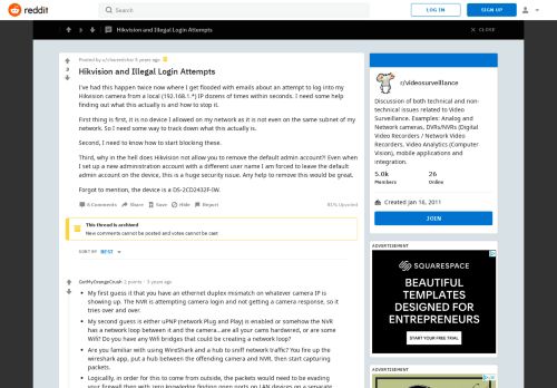 
                            2. Hikvision and Illegal Login Attempts : videosurveillance - Reddit