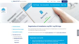 
                            4. Hilfe bei der Registration/Installation von myCSS/myCSS-App