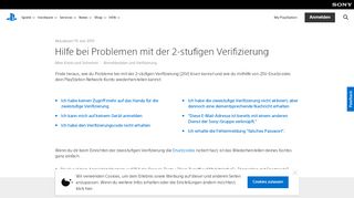 
                            2. Hilfe bei Problemen mit der 2-stufigen Verifizierung - PlayStation