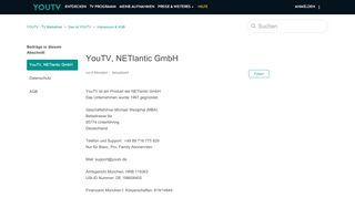 
                            3. Hilfe-Center - YouTV, NETlantic GmbH