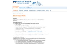 
                            7. Hilfe eBanking Private Edition - Volksbank Riesa eG