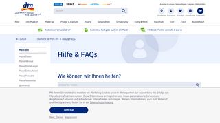 
                            2. Hilfe & FAQs | dm.de