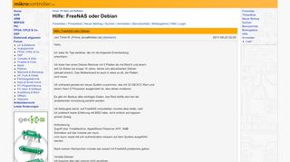 
                            11. Hilfe: FreeNAS oder Debian - Mikrocontroller.net