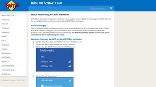 
                            3. Hilfe FRITZ!Box 7560 - WLAN-Verbindung mit WPS herstellen