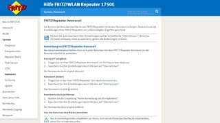 
                            1. Hilfe FRITZ!WLAN Repeater 1750E - FRITZ!Repeater-Kennwort