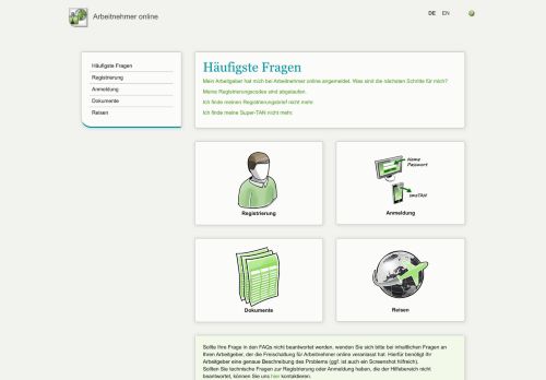 
                            2. Hilfe für Arbeitnehmer online - Datev