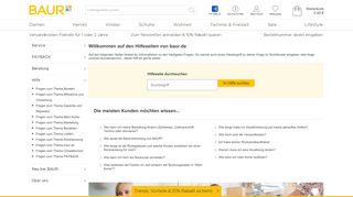 
                            7. Hilfe für häufig gestellte Fragen | FAQ - Fragen & Antworten | BAUR