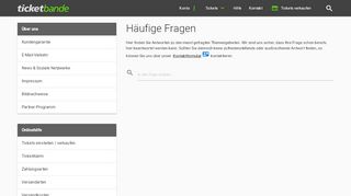 
                            5. Hilfe - Häufige Fragen | ticketbande