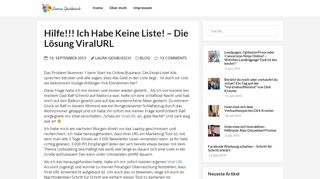 
                            6. Hilfe!!! Ich habe keine Liste! - Die Lösung ViralURL | laurageisbuesch ...