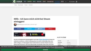 
                            8. Hilfe - Ich kann mich nicht bei Steam einloggen! - GIGA