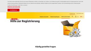 
                            3. Hilfe Kundenkonto - Registrierung | DHL Privatkundenservice