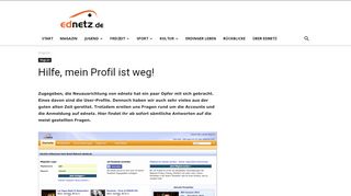 
                            2. Hilfe, mein Profil ist weg! | ednetz.de